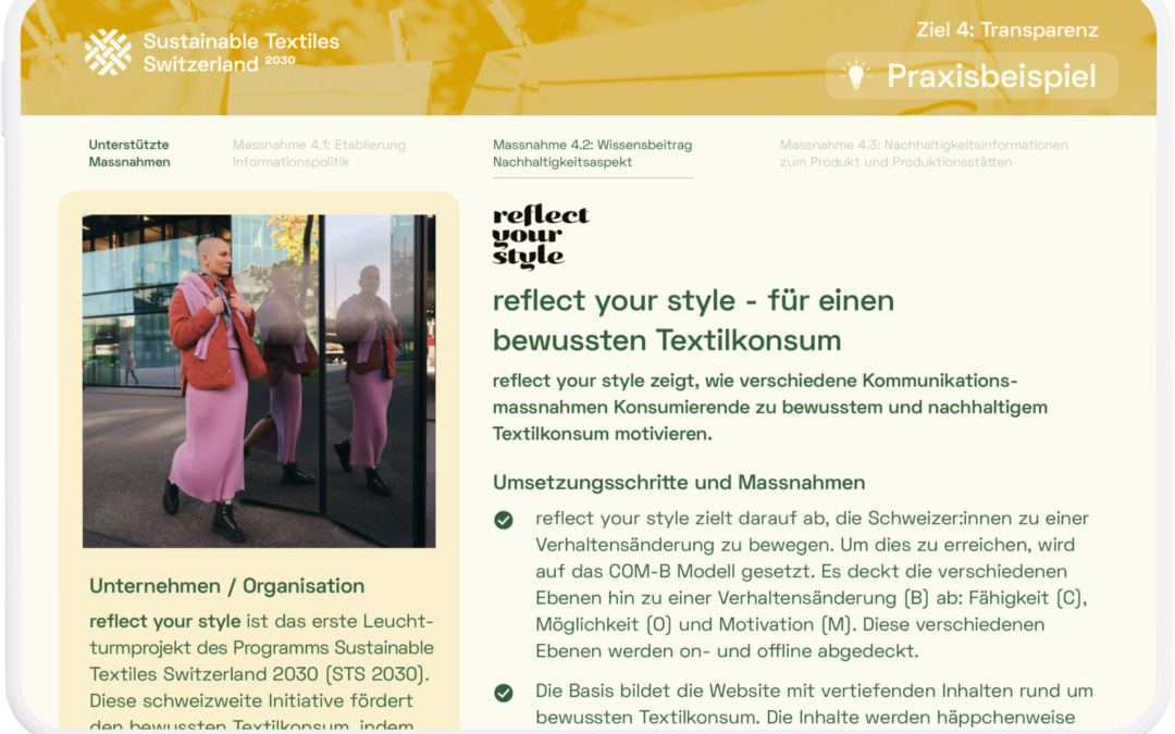 New practical examples: reflect your style promotes conscious textile consumption