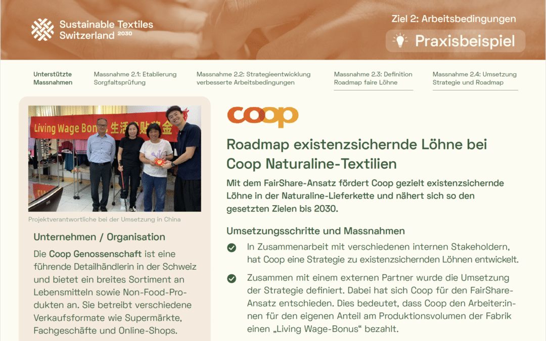 Ausschnitt Praxisbeispiel Coop