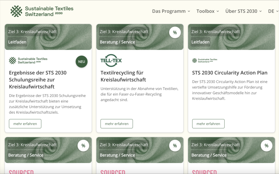 Screenshot der Toolbox von STS 2030